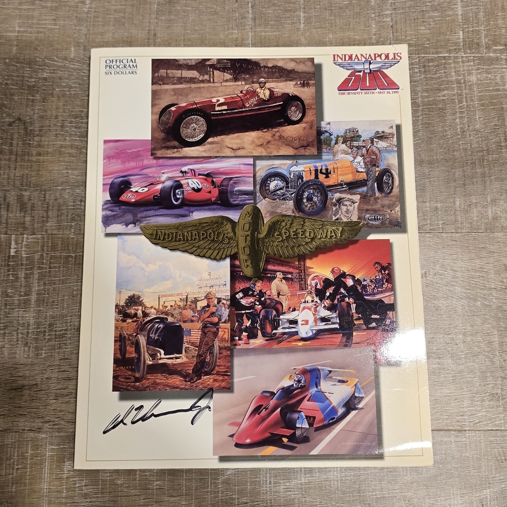1992 Indy 500 Program signed by race winner Al Unser Jr